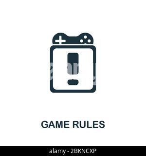 Game Rules icon from video games collection. Simple line Game Rules icon for templates, web design and infographics Stock Vector