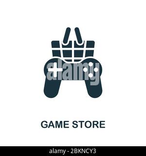Game Store icon from video games collection. Simple line Game Store icon for templates, web design and infographics Stock Vector