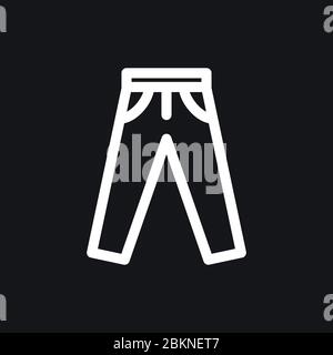 Pants icon. solid fill vector icons set as flat icons Stock Vector