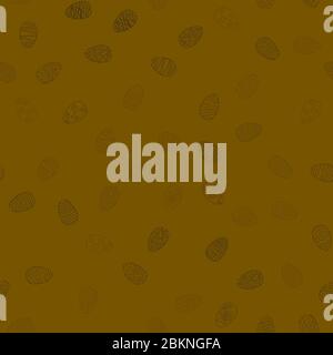 doodle vector easter eggs chaotic seamless pattern - chocolate Stock Vector