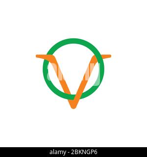 letters ov linked logo vector Stock Vector