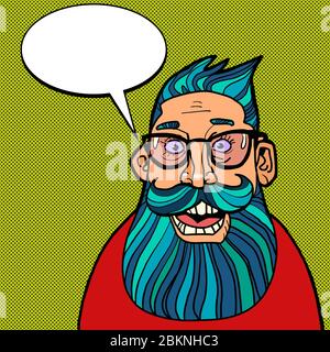 the bearded man says Stock Vector