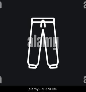 Pants icon. solid fill vector icons set as flat icons Stock Vector