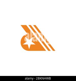 letter d star motion stripes geometric symbol logo vector Stock Vector