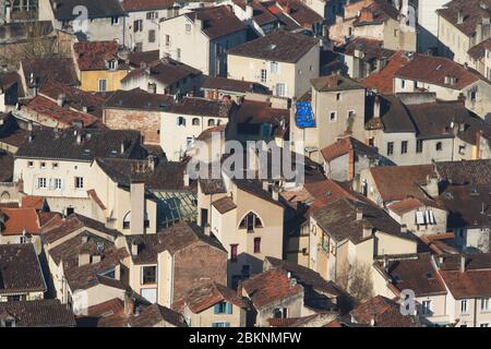 Cahors, Lot / France; Mar. 22, 2016. View of the city. Cahors was the capital of the ancient province of Quercy and a pilgrimage stage of the Camino d Stock Photo