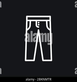 Pants icon. solid fill vector icons set as flat icons Stock Vector
