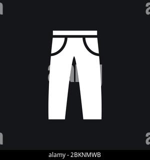 Pants icon. solid fill vector icons set as flat icons Stock Vector