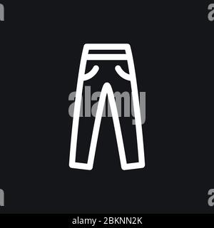 Pants icon. solid fill vector icons set as flat icons Stock Vector