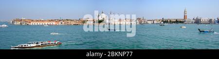 Venice, Veneto/ Italy: Panoramic view on dorsoduro district in Venice with lagoon Stock Photo