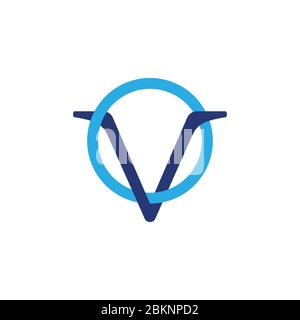 letters ov linked colorful logo vector Stock Vector