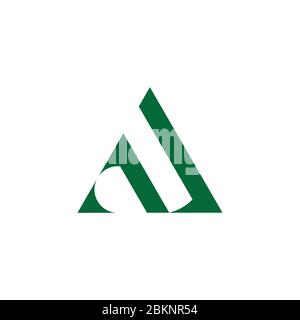 triangle geometric arrow logo vector Stock Vector