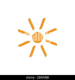 simple geometric sun rays symbol logo vector Stock Vector