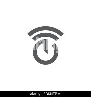 power button simple signal technology symbol logo vector Stock Vector