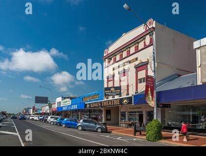 Shops on Broadway in Stratford, Taranaki Region, North Island, New Zealand Stock Photo
