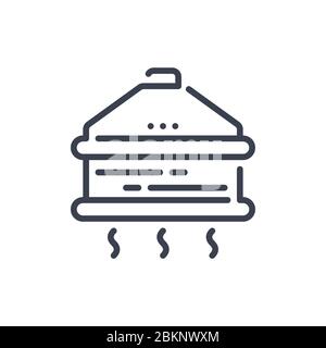 Vector illustration of one extractor icon or logo with black color and line design style Stock Vector