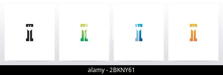 Power Plug On Letter Logo Design I Stock Vector