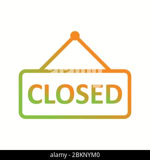 Beautiful Closed tag vector line icon Stock Vector
