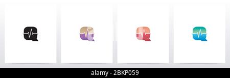 Pulse Line On Letter Logo Design Q Stock Vector