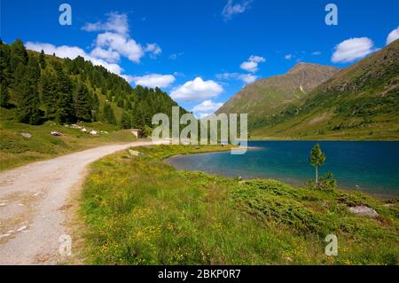 Obersee Lake (2016 mt), Defereggen, Osttirol, Austria Stock Photo