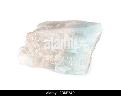 Natural polychrome topaz on white background Stock Photo