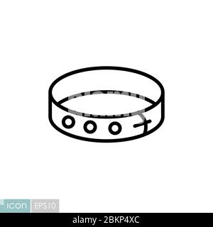 Pet collar vector icon. Pet animal sign Stock Vector
