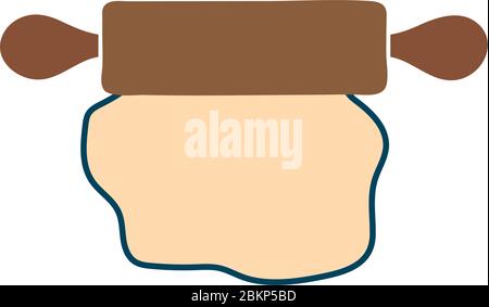 rolling pin flat style icon vector design Stock Vector