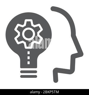 Skill Development glyph icon, education and school, idea sign vector graphics, a solid icon on a white background, eps 10. Stock Vector