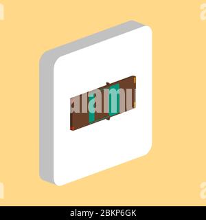 Car Top View, Vehicle Simple vector icon. Illustration symbol design template for web mobile UI element. Perfect color isometric pictogram on 3d white Stock Vector