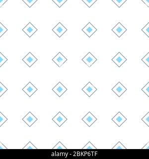 Geometric seamless pattern with rhombuses. Colored rhombuses on white background. Vector illustration in EPS8 format, pattern swatch included. Stock Vector