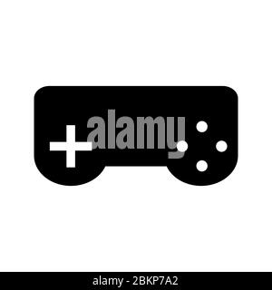 Simple minimalist gamepad icon, vector illustration symbol Stock Vector