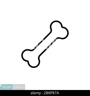 Dog bone vector icon. Pet animal sign Stock Vector