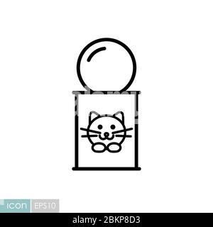 Pet cat food can vector icon. Pet animal sign Stock Vector