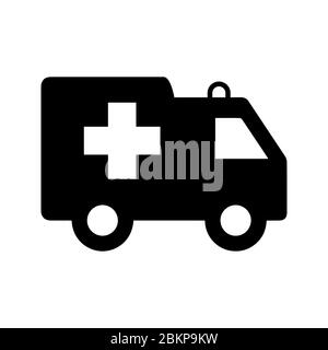 Ambulance vector icon,  minimalist vector illustration symbol Stock Vector