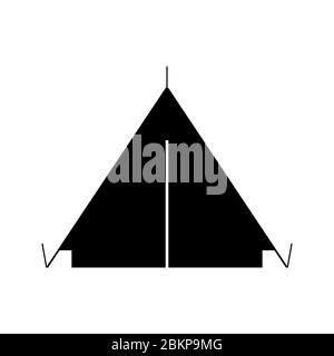 Camping tent vector icon, minimalist vector illustration symbol Stock Vector
