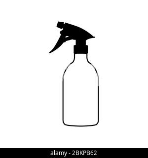 Spray bottle vector icon, minimalist vector illustration symbol Stock Vector