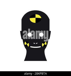Crash test dummy vector icon, minimalist vector illustration symbol Stock Vector