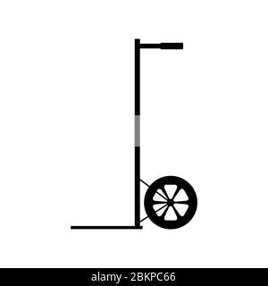 Empty sack barrow or hand truck dolly, minimalist vector illustration symbol Stock Vector