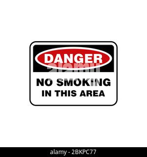 Danger No smoking Signage Illustration Design. Vector EPS 10. Stock Photo