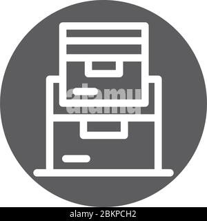 delivery cargo service logistic cardboard boxes stacked vector illustration block style icon Stock Vector