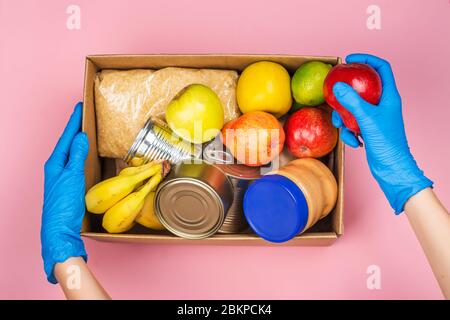 Safe home food delivery Stock Photo