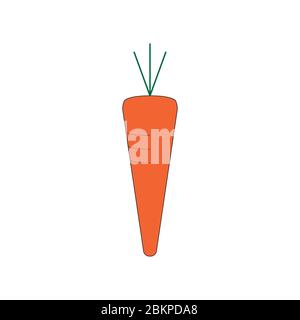 Carrot simple icon, minimalist vector illustration symbol Stock Vector