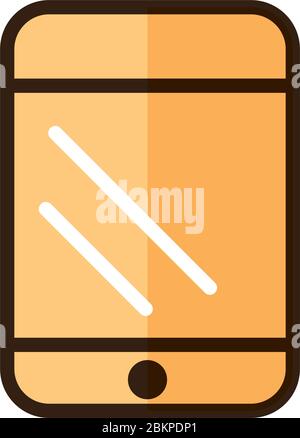 smartphone device internet web technology interface vector illustration line and fill style icon Stock Vector