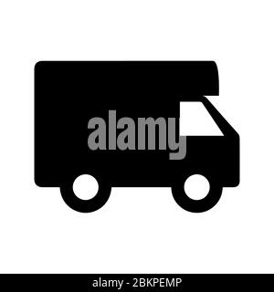 Travel RV icon, holiday trip in motorhome, minimalist vector illustration symbol Stock Vector