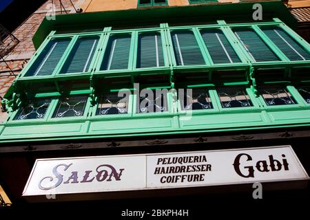 Hairdressing salon, Soller, Mallorca Stock Photo