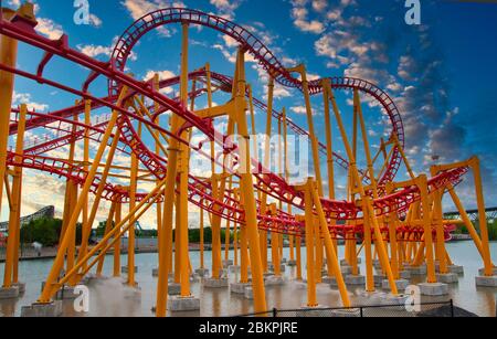 Roller coaster la ronde montreal hi res stock photography and