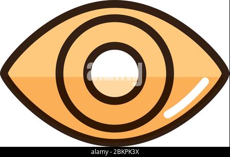 surveillance internet web technology interface vector illustration line and fill style icon Stock Vector