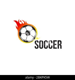 Vector illustration of soccer ball & soccer field Stock Vector