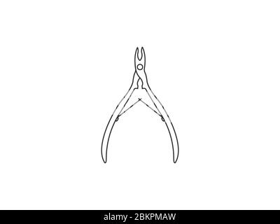 Cuticle nipper icon. Vector illustration, flat design. Stock Vector