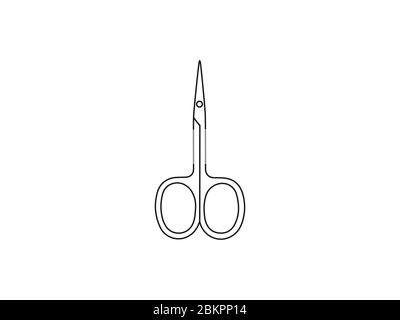 Scissors thin line icon, barber and tool, cut sign, vector graphics, a  linear pattern on a white background, eps 10 Stock Vector Image & Art -  Alamy