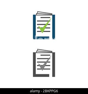 check book logo icon vector isolated on white background. Stock Vector